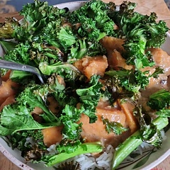 Nice recipe. Used kale instead of the spinach