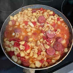 I subbed in pasta for gnocchi