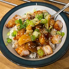 Used pork belly instead of ribs and baked in the oven with onion wedges