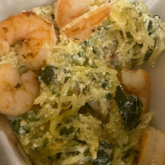 This was delicious! We added shrimp and subbed spaghetti squash! Definitely making again