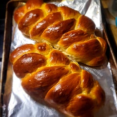 I made two challah loves (4 strand braids) and it turned put delicious! I was so proud of myself and I will definitely be making this more in the future. 