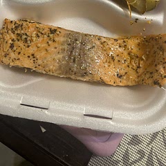 The salmon was moist and very flavorful. I put my own seasoning on it but everything else was exactly the same.