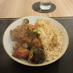 Tasty for healthy food, more of a coating for the chicken than a sauce per say, but tasty.
