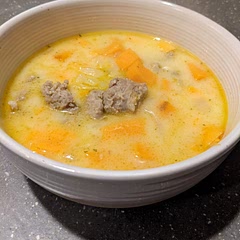 Coconut milk instead of cream (allergic to dairy). Italian sausage. Can't see instructions without signing up for the posting's site, so I made up my own method. I love this recipe though! Very easy. Makes a lot of leftovers (I doubled the recipe). This turns out to be a very cheap cost per meal and it's filling and delicious!