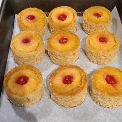 Doubled the recipe and made it into a traybake version. I then cut into individual portions and glazed with agave and rum. Absolutely divine!