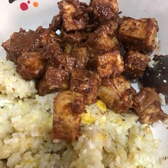 Not aesthetically pleasing but tasted good! Haha
