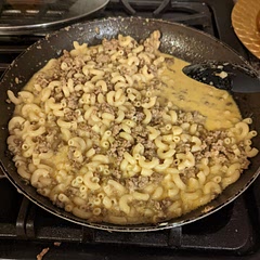 Can confirm — hamburger helper but better. Just don't use sharp cheddar like I did (that was dumb)