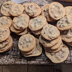 This recipe makes an absurd amount of cookies. It hasn't failed me yet. 