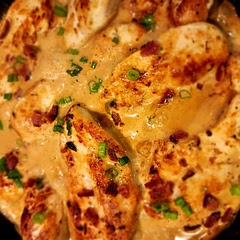 Added green onions and served with a side of Colcannon. Delicious!