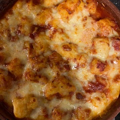 Was yummie. First time my gnocchi were a succes! The portions however was way to big for us. I made 3 servings. Lots left over. Next time i will half that.