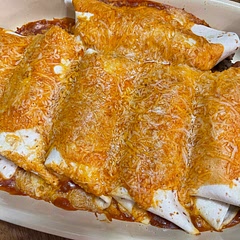 This was flavorful but next time I would add 2 cans of enchilada sauce as it seemed a little dry.