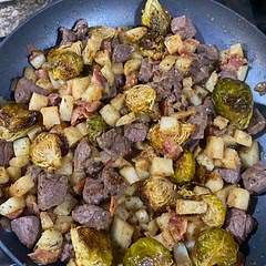 Recipe was okay but i made it better by adding bacon bits and roasted brussel sprouts to give a different texture.