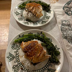So good! Seared salmon skin side down first. I rarely cook but this was pretty straightforward, came out amazing. Definitely a go-to!