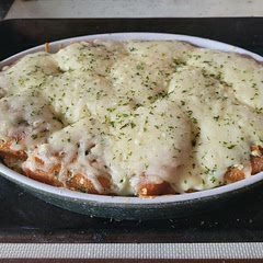 I think the cream cheese mixture was interesting and made the dish not your typical cheesy garlic bread. However, I would make it again, but without the cream cheese mixture.