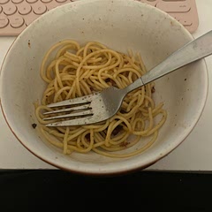 It’s alright. It’s not exactly carbonara. But I’m not eating it again.