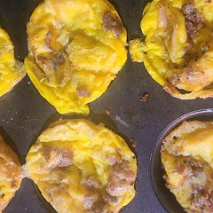 I used bacon instead of ham because that's what I had on hand.  I cut the ground mustard in half and added a little salt to taste.  Very easy and delicious little breakfast recipe.