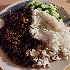 it's a great uni dinner, only thing is maybe drain the sauce from the beef before serving it and be careful what soy sauce you use because it can really make a difference