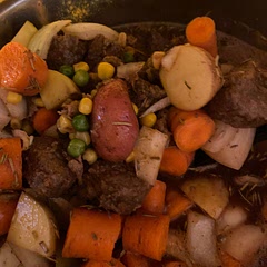 This is absolutely delicious. The cloves were a surprisingly nice addition. Cloves together with the richness of the red wine and balsamic vinegar added a depth of flavor. This will be my go to beef stew recipe for sure.