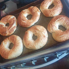 I made 6 large bagels, and they're absolutely perfect!