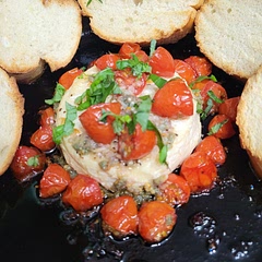 This was very tasty. I made it in the oven by cooking it at 425 degrees Fahrenheit for 20 minutes. I would definitely make it again but would decrease the olive oil some. 