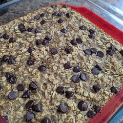 Added a bit of extra milk (1/4c) to make sure it didn't get dry. Also added some cinnamon and drizzled some extra peanut butter on top.