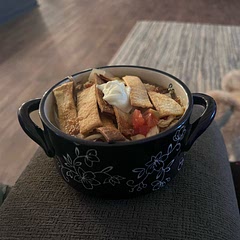 Super easy and tastes amazing. I didn’t have enough chicken broth so I subbed two cups of water and it didn’t make a difference. Perfect for a rainy cold day.