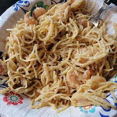 I made this and used the Creamy Garlic Shrimp recipe, also on Whisk to make a delicious shrimp pasta, and it all re-heats really well.