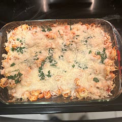 Added one chicken breast and more cheese we love cheese. It’s really good my 16 month old ate all of hers!!