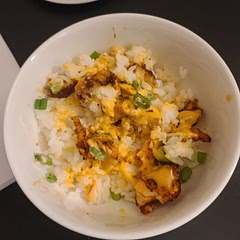 Served with sushi rice and seaweed. Very tasty and fast to make. The recipe makes way too much sauce though - half the sauce amount and you will still have plenty. 