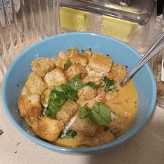 Was really good and filling. I didn't have full fat coconut milk so i used heavy cream instead (makes it not vegan but I'm not vegan). My husband and toddler didn't like it because they're picky and don't like vegetables, but will be good as lunches for me for the week.