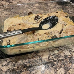 Super simple and delicious!!! After I browned both sides of the pork I put them in the air fryer (400 for 15 min). This helped keep the pork moist with the crispier outside💖💖💖