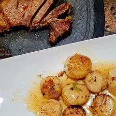 Excellent! Made with rib eye steaks, baked potato, and sauteed veggies.