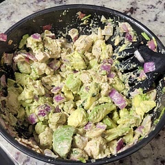 This is one of my favorites! I added mayo and skipped the corn. It's so good! Make sure to season it well. I used creole seasoning. 10/10 made delicious wraps.