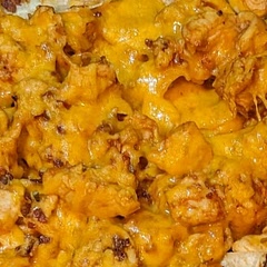 Added paprika to the spice list 🤤 used olive oil instead of the oil listed. Didn't bake the tomatoes on the nachos, used them as toppings. Topped with sour cream (just for me), two different kinds of queso.