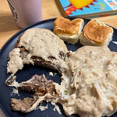 Crappy pic, but this was so good. I was pleasantly surprised. It was a bit salty, so next time I would cut back in some of the salt, but it didn’t take away from how good it was. There are a lot of steps, but it was easy to make.
