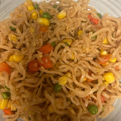 I added frozen vegetable when boiling the noodles so it was more filling as a main. Very easy quick meal when your in a hurry to feed hungry children