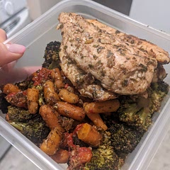 Picture is of leftovers! It was an okay meal, flavors were fine but I don't know that I'd make it again. 