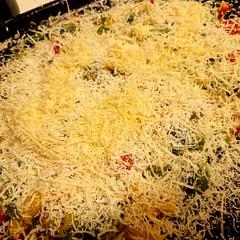 Put everything on the sheet straight after smashing the sprouts. 

Added LOADS of parmesan and comte alpage