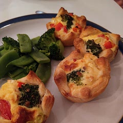 Tasty and healthy dinner, and ridiculously quick and easy! Will probably want to add a bit more cheese next time and throw in some more flavours/veg. Adding more salt makes these a LOT tastier too. These will definitely become a regular go-to, plus can easily change up the ingredients to whatever you have on hand (I added onion and peppers in the photo)