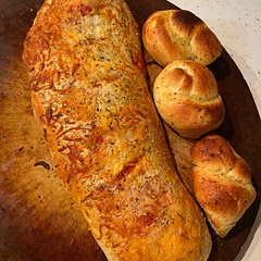 Pretty good. Next time I’ll add some veggies. I cooked it on a hot stone and set the oven on broil the last few minutes since the top still seemed fairly soft.
