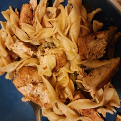 I doubled the sauce and added egg noodles. Turned out pretty good
