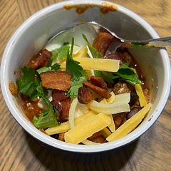 Delicious! I always add way more bacon and garlic!