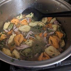 Delicious! I used 5-cheese tortellinis. I only had four cups of broth so I added one cup of water along with homemade chicken bouillon seasoning. 

Edit: I made it again with Buitoni spinach & ricotta tortellini and it SLAPPED