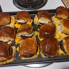 I just recent got into cooking - and these easy-to-make little guys are tasteful and filling. I used vegan patties for some of them and they still tasted awesome. They're sweet, with a little Sriracha kick and  they pack a lot into each slider.