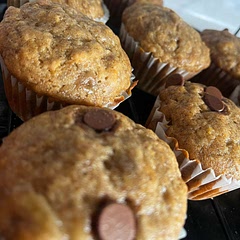 So delicious! They smell amazing! Put some milk chocolate chips in a few of them. Made muffins because I don’t have a loaf pan.