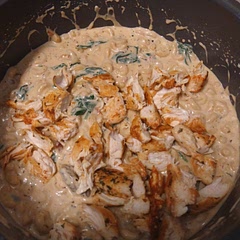 I had to add more chicken broth and half and half so the macaroni would be cooked through. I didn't add onions. It was very good. The kids loved it. There is enough for leftovers and it's very dence meal. Would make again.