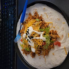 I added basil on top and making it a burrito instead