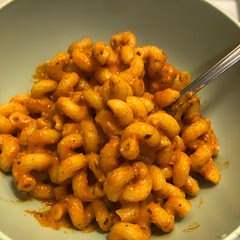 I added finely diced onions garlic and chili flakes. Sautéed to aromatic. Added in the rest of the ingredients. Then added Italian seasonings to my liking. Let go about 20 minutes. Took off the heat and added cream and Parmesan.