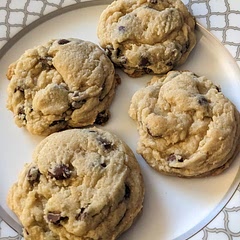 My cookie scoop was bigger than what the recipe intended so I cooked them for longer. I followed the recipe's advice to pull them out as soon as they're starting to turn golden and they turned out great!