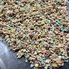 Added some heart shaped cheerios and spring M&Ms!